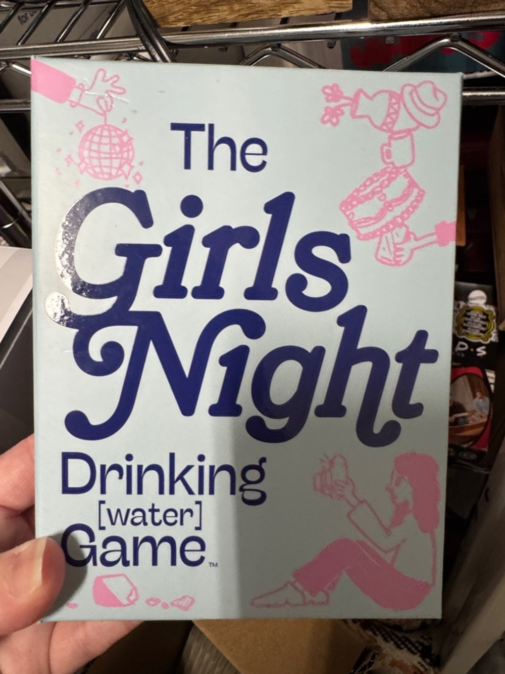 The Girls Night Drinking [water] Game - Light Blue & Pink